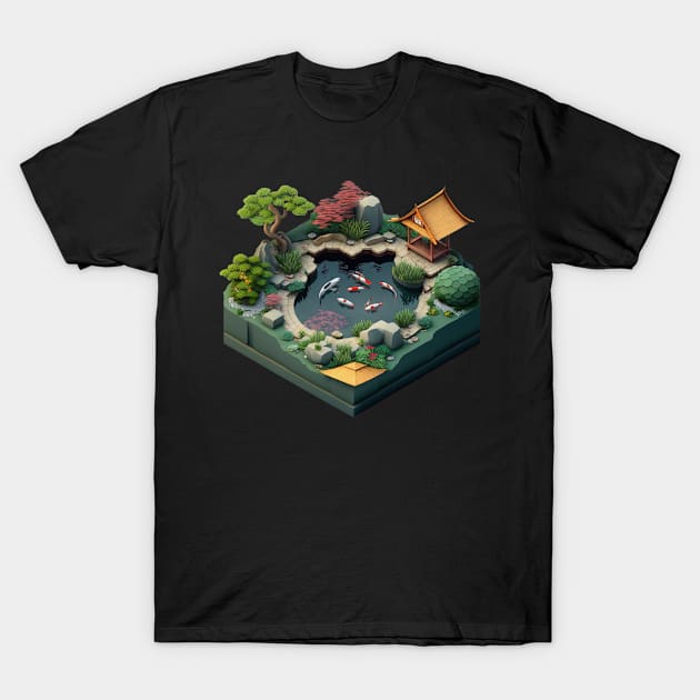 Isometric Zen Garden T-Shirt by Ronin Creations